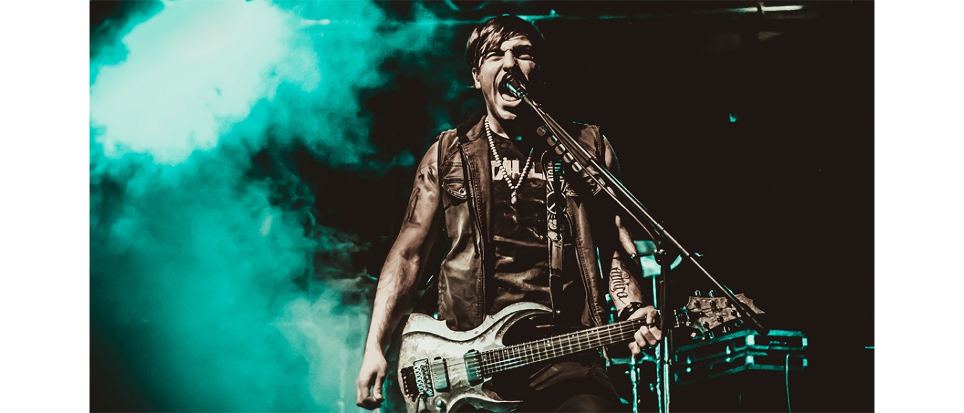 Vocalist and guitarist Eduardo Gil and his band sifting strike heavy metal gold with AUDIX mic