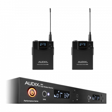 AUDIX R42 Two Channel RX with Two B60 Bodypack TXs AX AP42BPA