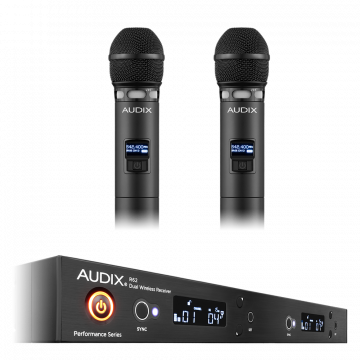 AUDIX R62 Two Channel Receiver with Two H60/VX5 Handheld TXs AX AP62VX5