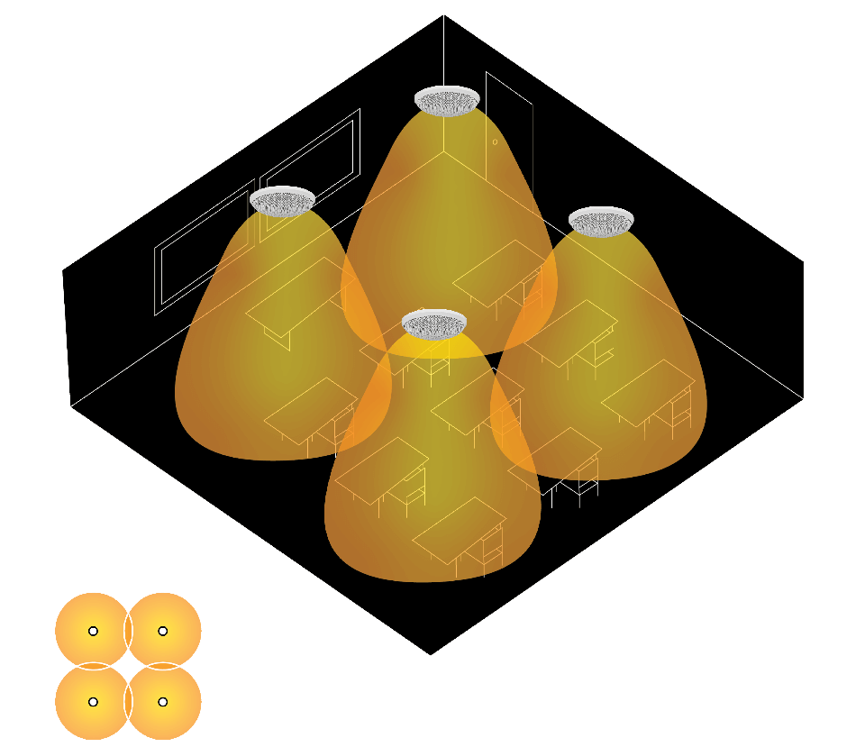 Flush-Mount Ceiling Microphone for the Dante | AES67 System - AX